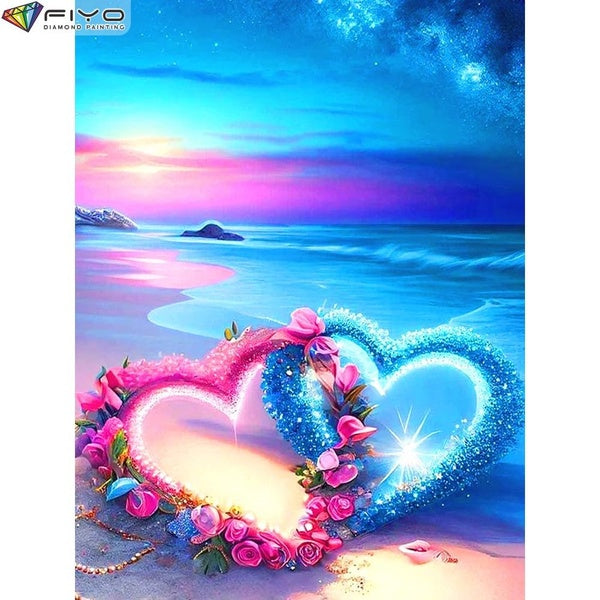 FIYO DIY 5D Diamond Painting Kit for Adults, Full Drill Diamond Painting, Diamond Art Canvas Crafts Cross Stitch Crystal Embroidery Home Wall Decor G