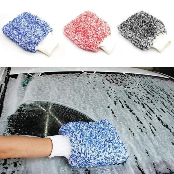 1Pc Car Cleaning Glove Ultra Soft Mitt Microfiber Wash High Density Scratch Free Gloves Easy To Dry Car Wash