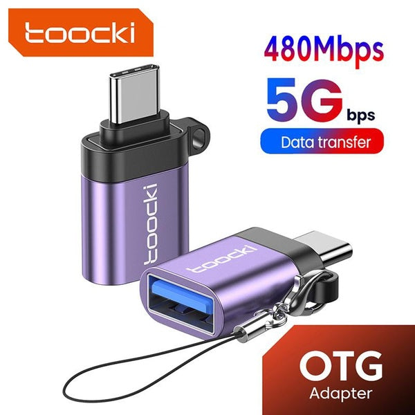 Toocki Adaptateur USB 3.0 vers Type C OTG 5 Gbps - Type-C Femelle vers USB 3.0 - Convertisseur Micro vers Type C Mâle 480 Mbps pour Macbook Samsung H