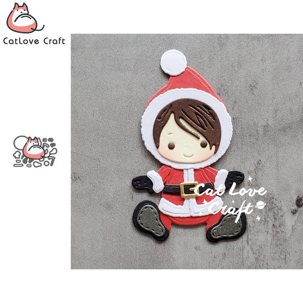 Catlove Santa Claus Baby Christmas Metal Cutting Dies Scrapbooking Stencil Die Cuts Card Making Craft Embossing New Die For 2020