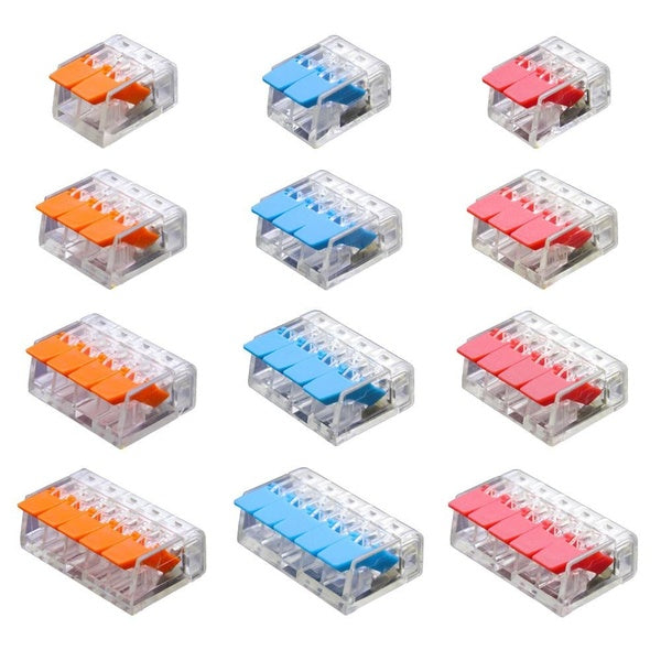 50PCS -lot Wire Connector Mini Quick Connector Universal Compact Wire Connector Plug-in Wire Terminal Home Connector