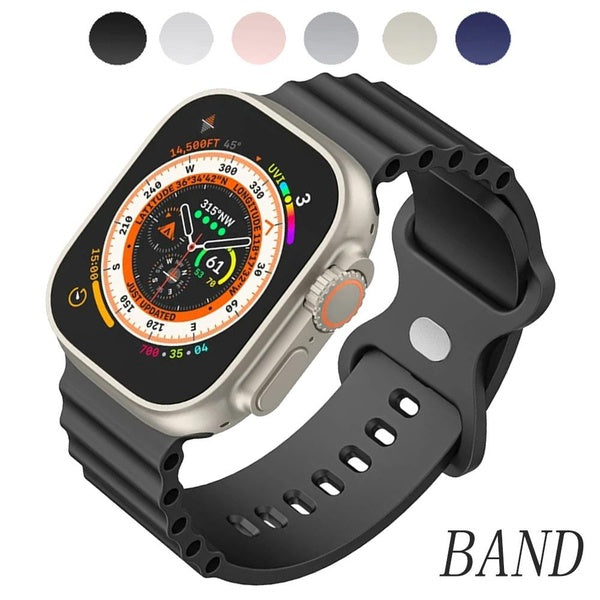 Band for Smart Watch Ultra 2 -Ultra 49mm 9 8 7 45mm 41mm 44mm 40mm 38mm 42mm for SmartWatch Series SE 6 5 4 3 2 1, Sport Silicone Strap Belt Wristba