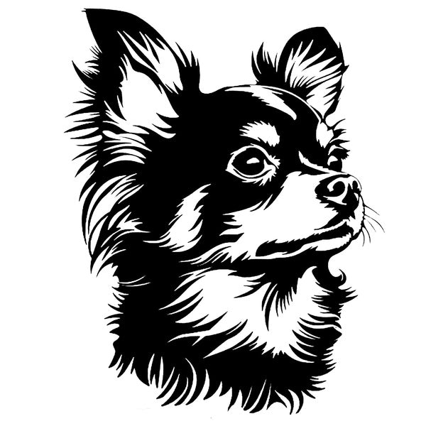 2pcs, Chihuahua Dog Decal Night Reflective Wall Home Decoration Stickers Vinyl Decal Car Stickers