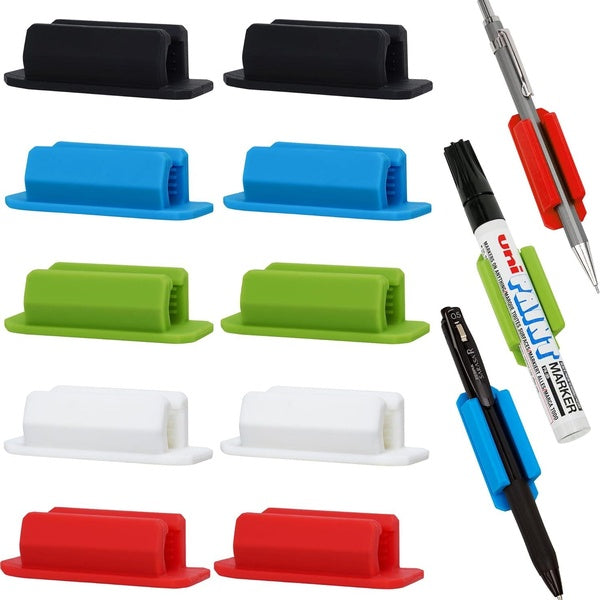 Pen Holder Set, Adhesive Silicone Pen Holder for Desk, Office Desk Accessories and Teacher Supplies, Pencil Holder, Marker Holder