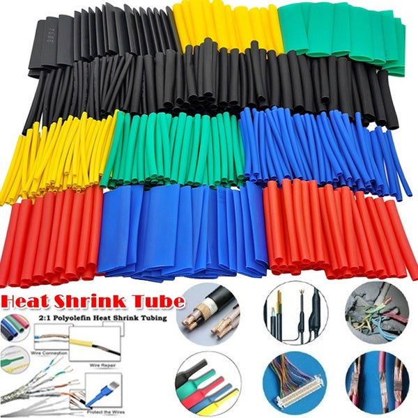 Gaine thermorétractable Fil Wrap Cable Sleeve Assortiment Ratio 2: 1 Tube d'isolation électrique - Multicolore