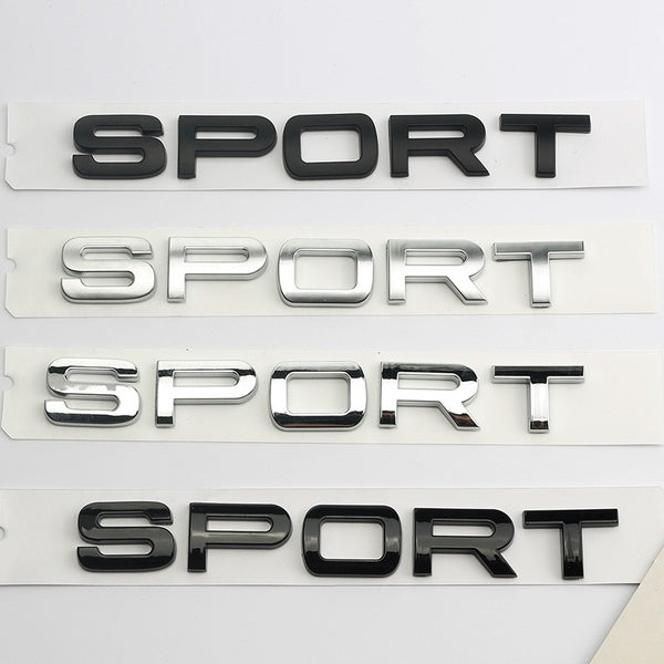 Universal Refitting Car Tail Trunk Door Fender ABS Plastics Sport Style Logo Emblem Badge Sticker Decal For