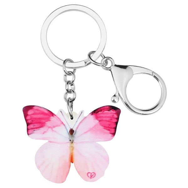 Acrylic Big Morpho Butterfly Keychains Jewelry Insect Pendants Keyrings Decorations Bags Purses Car Key Charms For Women Girls Teens Trendy Ornaments
