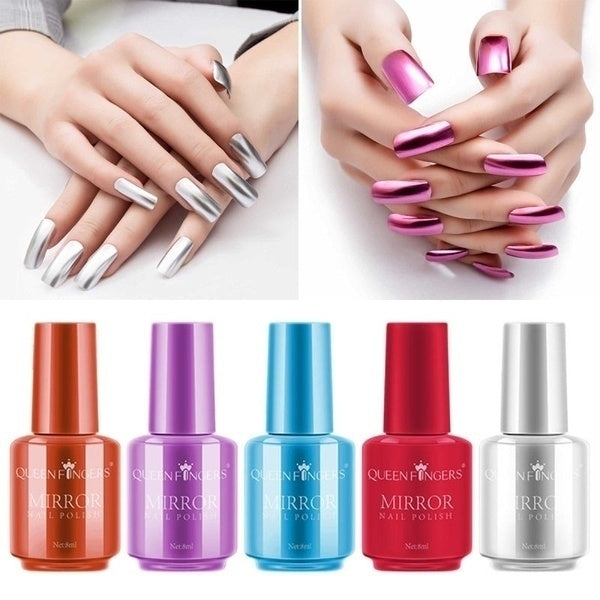 New Fashion 12 Colors Gorgeous Mirror Effect Nail Polish Magic Metallic Lacquer Nail Polish Chrome Nail Art Polish Varnish Nail Polish