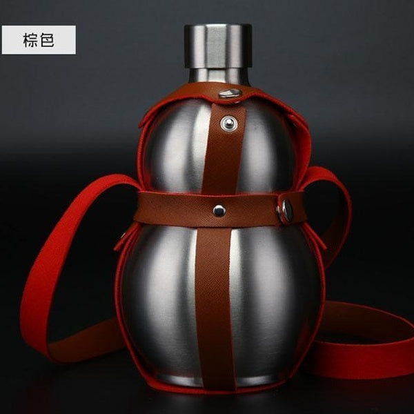 17Oz Stainless Steel gourd Wine Whiskey Flask Bottle Flagon Kettle