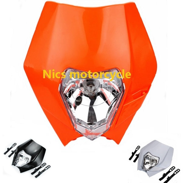 Modification universelle 12 V 35 W phare de moto Motocross Dirt Bike double phare Sport Supermoto phare SMCR EXC XC XCF