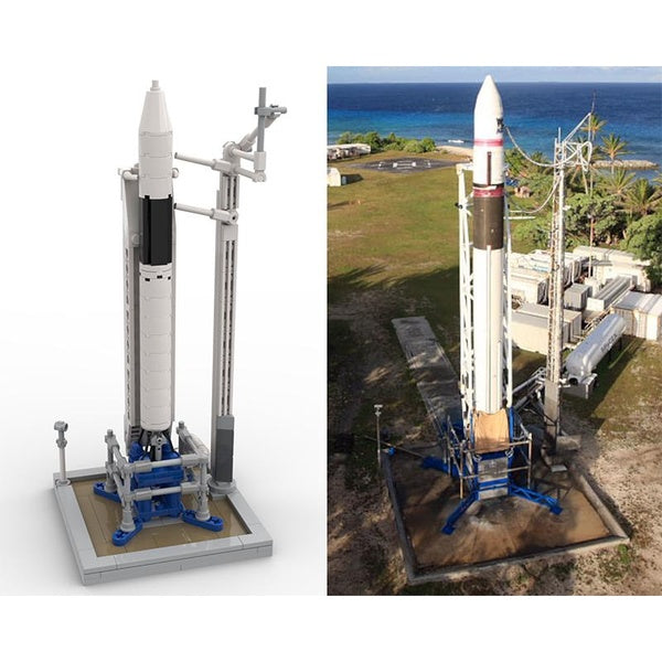 SpaceX Falcon 1 & Launch Pad Saturn V scale Rocket Building Block Kit Military Space Science STEM Brick Model Toy Kids Xmas Gift