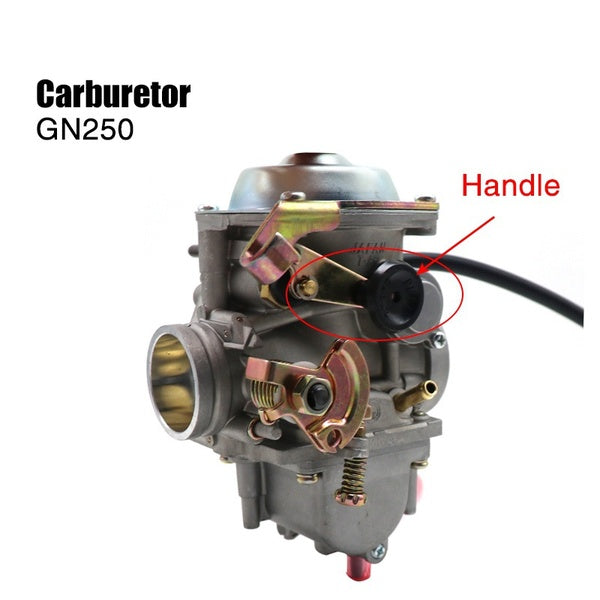 Motorcycle Handle Choke Carburetor With Adapter For Suzuki GN250 GN300 For Jianshe JS400 Tank 400 Hensim HS400 ATV