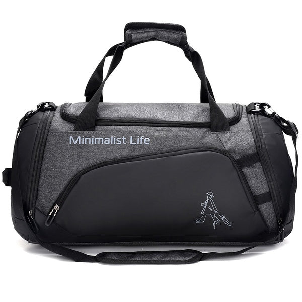 Grand sac de sport de voyage pour homme 45 L avec compartiment à chaussures
