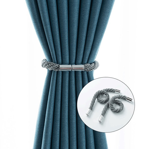 Modern Simple, Hole Free and Installation Free Creative Twist Magnetic Buckle Strap Curtain Strap Curtain Buckle