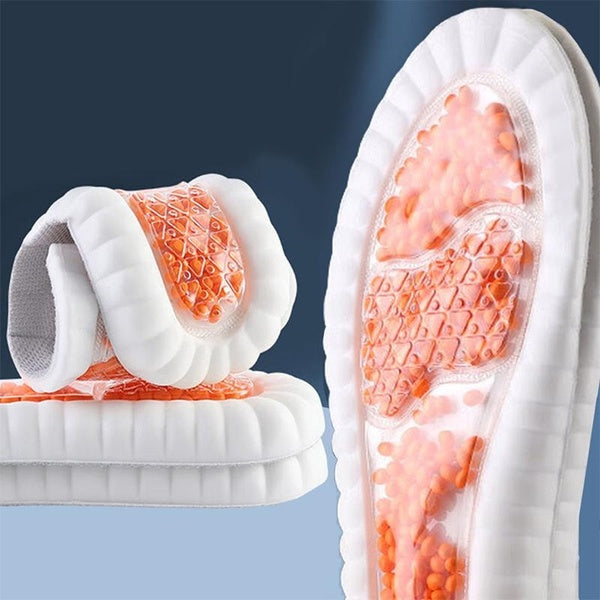 ZOOM Boost Sport Insoles 4D Latex Insoles Super Soft High Elasticity Shoe Pads Anti-pain Deodorant Cushion Arch Support Running