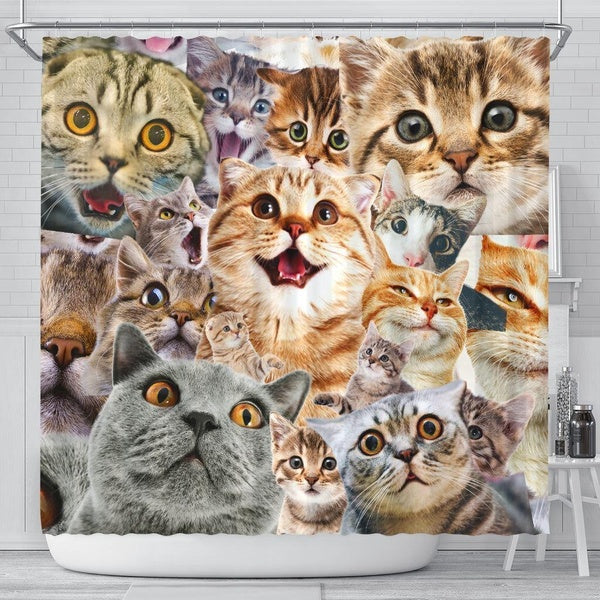 Funny Cat Shower Curtain
