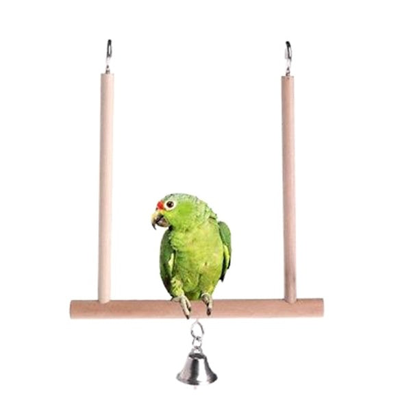 Parrot Bite Toys Stand Bar Bird Playground Toy Pet Bird Parrot Toys Parakeet Budgie Hanging Chew Toys for Birds Cage Accessories