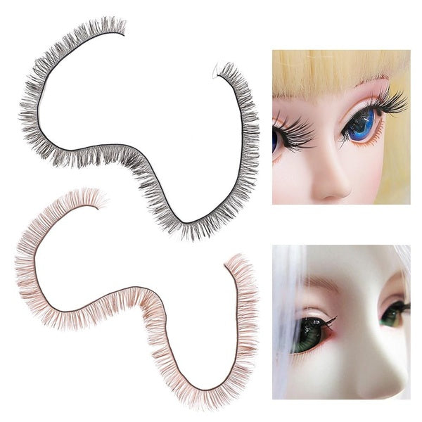 5-10-20Pcs False Eyelashes For DIY Doll Eye Black Brown Simulation Toy Eyelash Dolls Plush Eye Lash DIY Doll Accessories