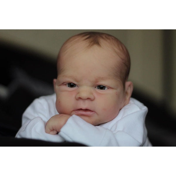 46CM Reborn Doll Premie Baby Elijah Haute Qualité Genesis Poupée Peinte À La Main avec Des Veines Visibles Collection Art Doll 3D Skin