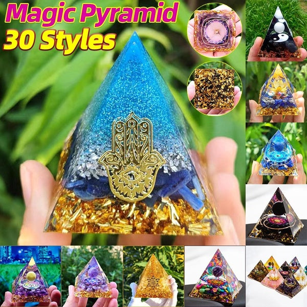 Magic Pyramid 30 Styles Crystals Art Amethyst Crystals Sphere Constellation Natural Quartz Cristal Decor Stone Orgonite Energy Healing Reiki Yoga Med