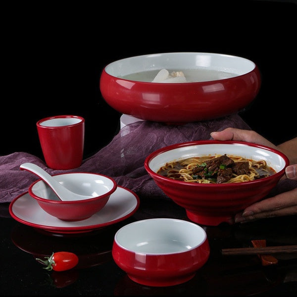 Melamine Tableware Kitchen Supplies Plastic Bowl Dinner Plate Decoration Fruit Tray Dishes & Plates for Party