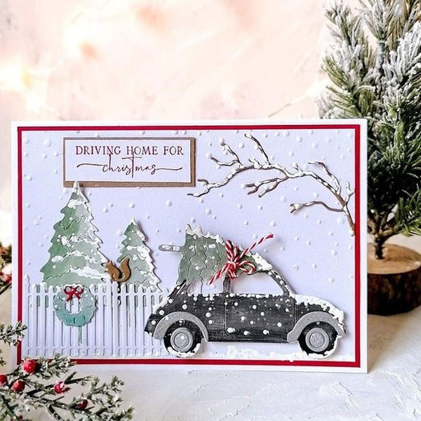 Christmas Gifts Car Metal Cutting Dies Stencil Template for DIY Truck Scrapbooking Die Cuts Paper Card Making Craft Dies Cut Die