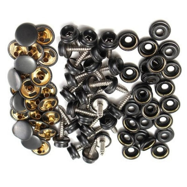 25 Sets Stainless Steel Marine Grade Canvas Upholstery Boat Cover Snap Button Fastener Kit 3-8" Socket Snap Buttons for Boat Cover Furniture