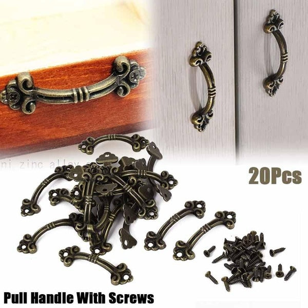 Armoire à tiroirs en bois Style vintage Poignées à tirer Boutons 48 mm de long 20 pièces