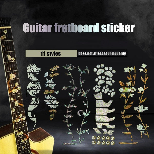 11 Styles Universal Guitar Fingerboard Sticker Guitar Sticker Decorative Decals Electro Acoustic Guitar Fingerboard Sticker