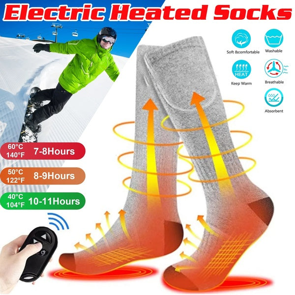 Heated Socks Electric Heating Socks Rechargeable Battery Winter Thermal Socks Men Women Outdoor For Motorcycle with-without Remote