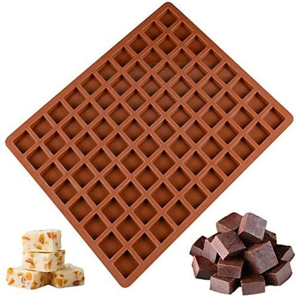 80-Cavity Square Candy Silicone Molds, Perfect for Caramel, Chocolate, Praline, Ice Cube and Gummy