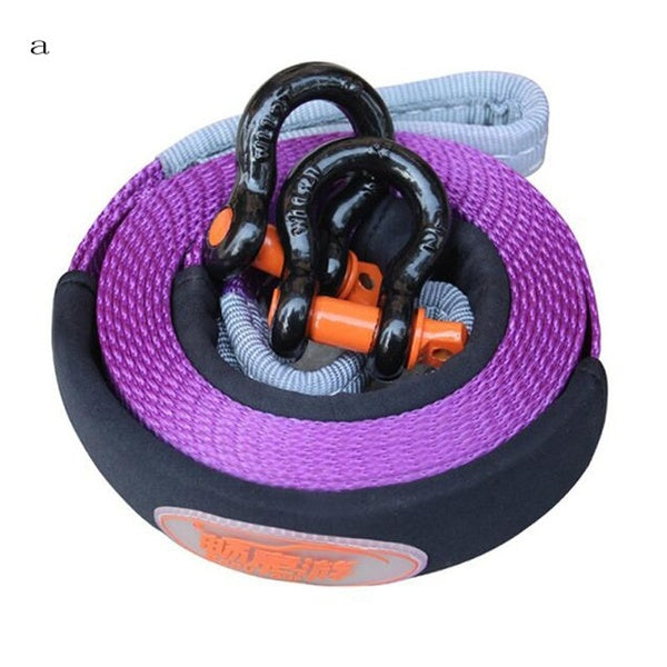 Corde de remorquage de 5 mètres avec 2 crochets en U - Capacité de remorquage de 5 tonnes - Parfait pour tirer des camions ou des voitures SUV