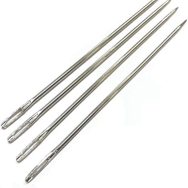 3-6-12 pcs 12 Inch Extra Long Upholstery Needles 3mm, Large Eye Hand Sewing Needles for Home Crafts Projects Doll Making, Tufting Pillows Cushions We