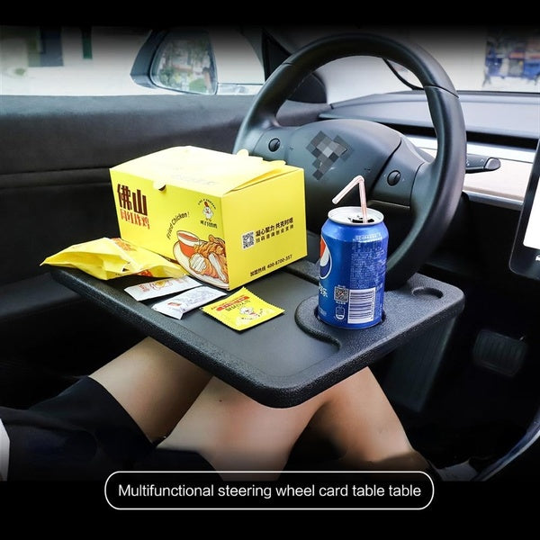 2021 Upgrade Version Car Tray Computer Desk Automobile Supplies Steering Wheel Large Calorie Table Beverage Rack Writing Desk Drink Food Cup Tray Hol