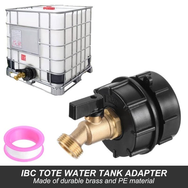 IBC Tote Fittings, 275-330 Gallon IBC Tote Tank Hose Adapter 2.36"-2.44" Fine Thread Water Tote Tank Hose Adapter, IBC Tote To Garden Hose Adapter fo