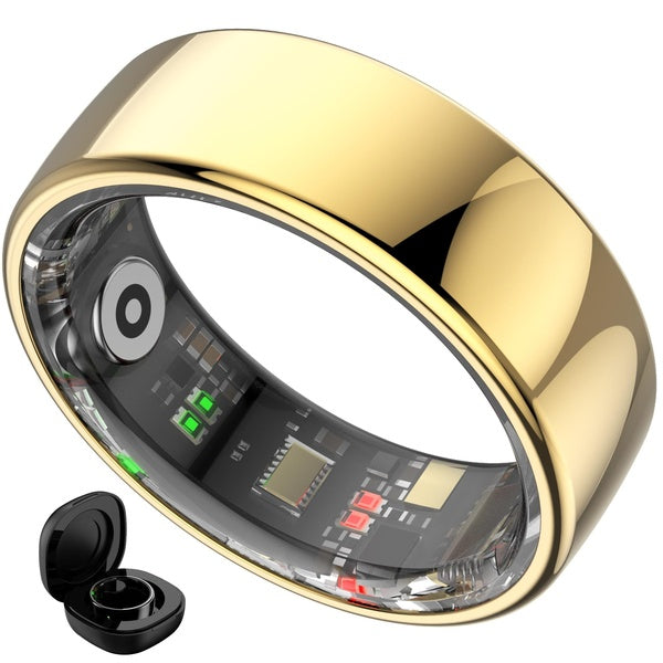 2024 NOUVEAU Smart Ring Health Tracker pour hommes femmes avec étui de chargement, bague de fitness étanche, bague de santé connectée Bluetooth, trac