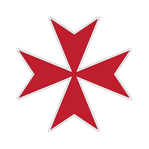 2PCs Knights Templar Cross Funny Vinyl Sticker Decal for Car Truck Window Bumper