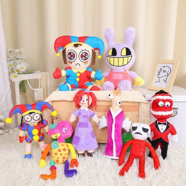 Digital Circus Plush Toy,The Amazing Pomni and Jax Plushies Doll,Plushies Toy for TV Fans Gift, Cute Stuffed Figure Doll for Kids and Adults, Birthda