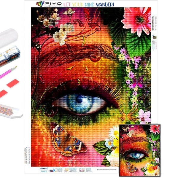 Diamond Art, Diamond Painting Eyes, DIY 5D Diamond Painting Kits for Adults with Full Drill Round,Arts Cross Stitch Posters Craft,Perfect for Home