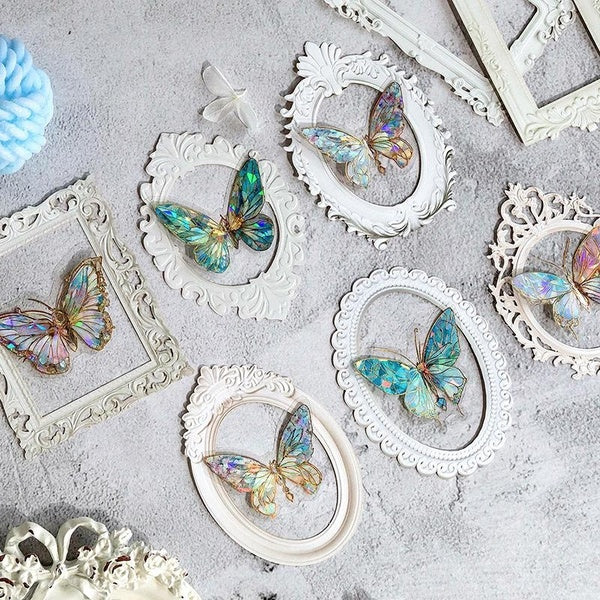 10Pcs-Pack Vintage Frame Decorative Paper Material Perfect for Planner Journaling Diy Scrapbooking Supplies