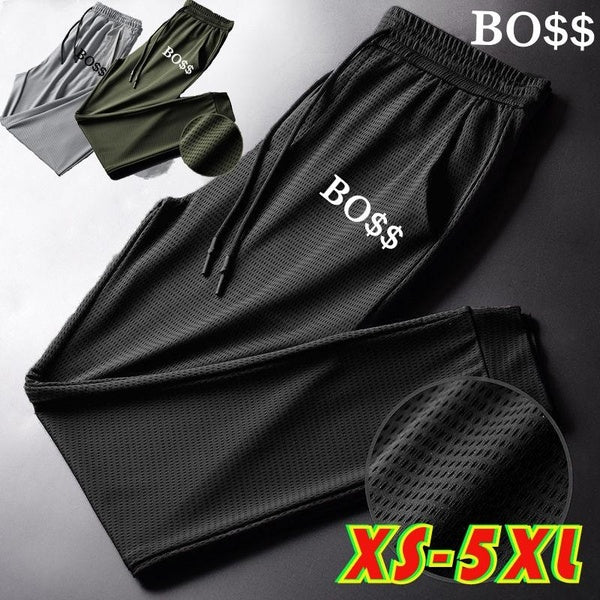 Mesh Ice Silk Breathable Pants Men's Fitness Pants Sports Quick-drying Pants（Suggest buying a larger size）