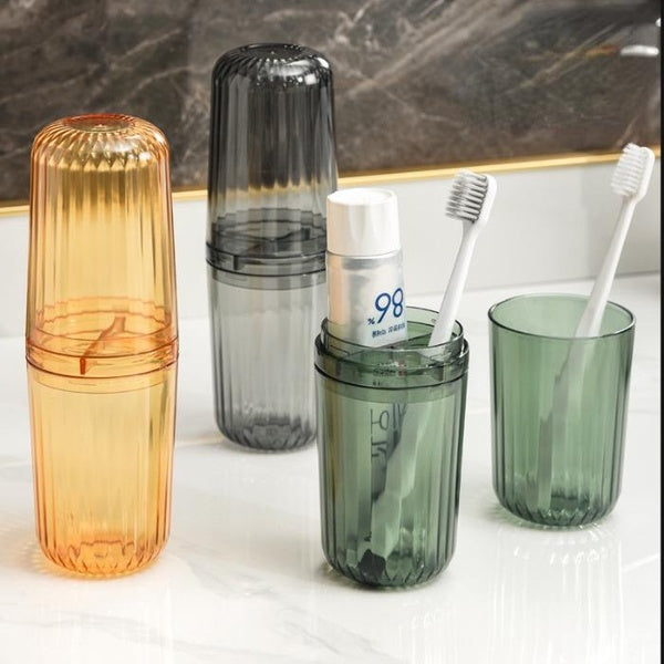 Portable Outdoor Travel Clear Toothbrush Holder Camping Toothbrush Storage Organizer Toothpaste Box Household Supplies