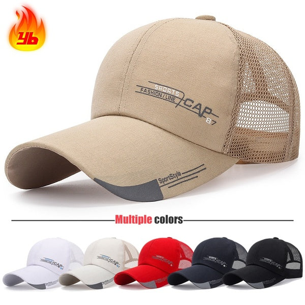 6 Couleurs Classique Nouvelle Mode Casual Coton Snapback Chapeaux En Plein Air Sport Casquette De Baseball Pour Hommes Et Femmes Respirant Maille Bor