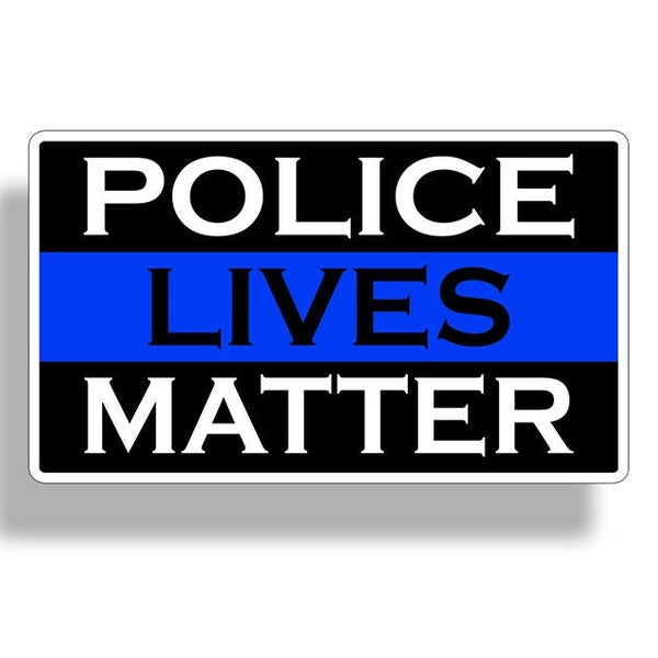 Police Lives Matter Sticker Thin Blue Line Cup Car Vehicle Window Bumper Decal