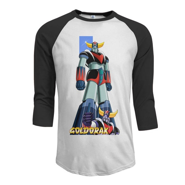Manga Goldorak t-shirt hommes sur mesure imprimé Raglan Baseball 3-4 manches T-Shirts coton athlétique t-shirt haut Ukipoan