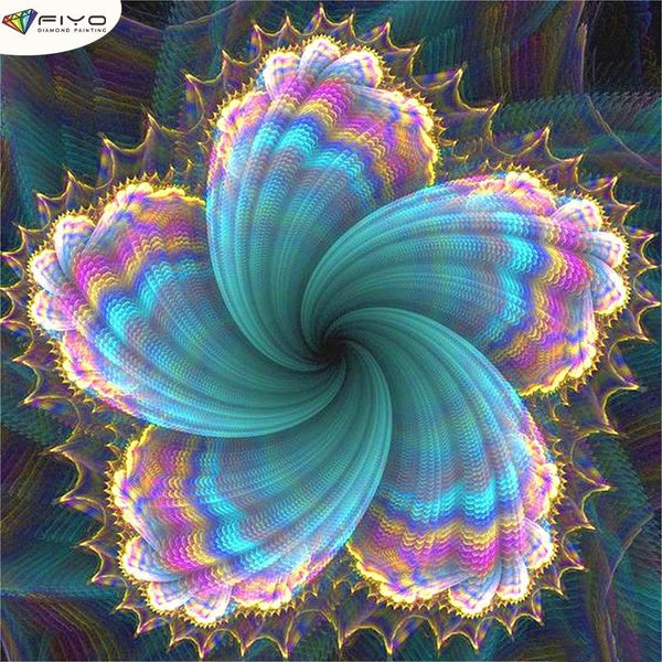 FIYO Flowers DIY 5D Diamond Painting Full Drill with Number Kits Home and Kitchen Fashion Mosaic Diamond Painting Canvas Wall Decoration Gift Crafts