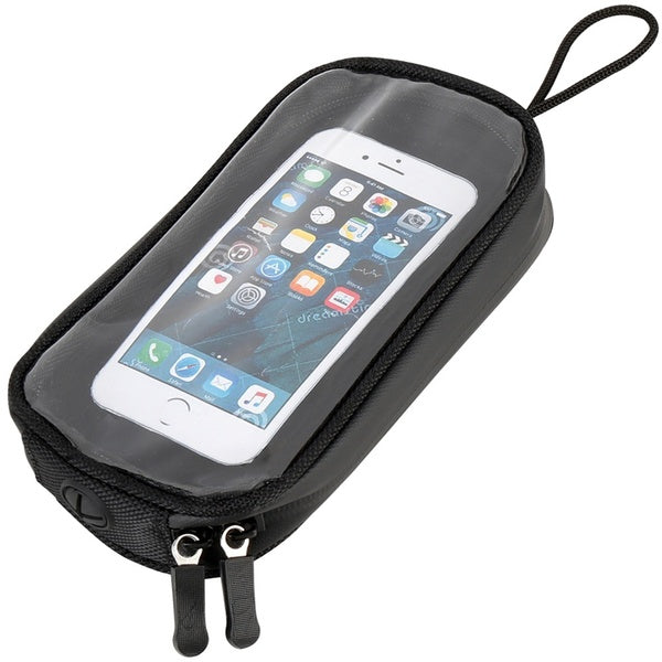 Black Magnetic Motorcycle Mobile Bag Waterproof Motorbike Tank Phone Case Holder Saddlebag with Headphone Hole