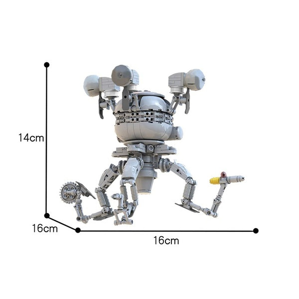 Buildmoc Creative Radiation Mr. Handy Robot Figures Fallouts Game Mechanic Characters Basic Model Building Blocks Toys Kids Gift
