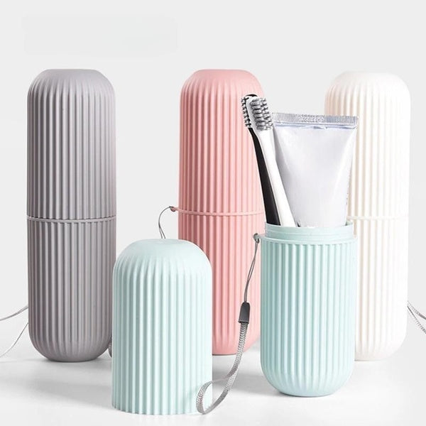 1pc Travel Portable Toothbrush Toothpaste Holder Storage Case Box Organizer Household Storage Cup Outdoor Stuff Bathroom Accessorie