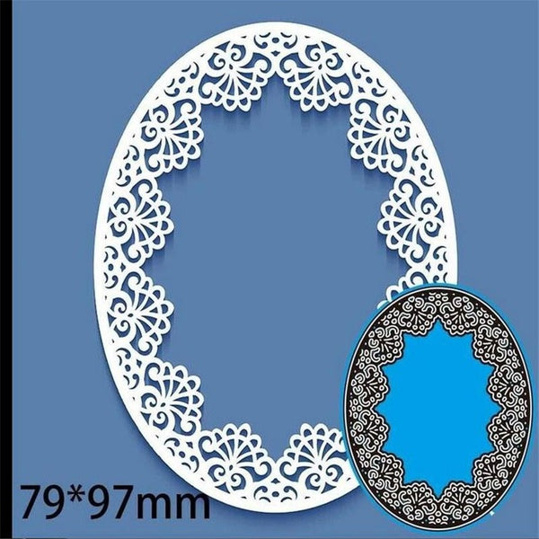 Ovale Dentelle Métal De Coupe Meurt Papillon Bricolage Scrapbooking Album Photo Décoratif Gaufrage PaperCard Artisanat Die